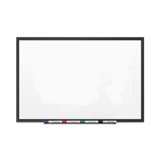 Classic Series Porcelain Magnetic Dry Erase Board, 48 x 36, White Surface, Black Aluminum Frame - 