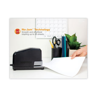 B8 Impulse 45 Electric Stapler, 45-Sheet Capacity, Black