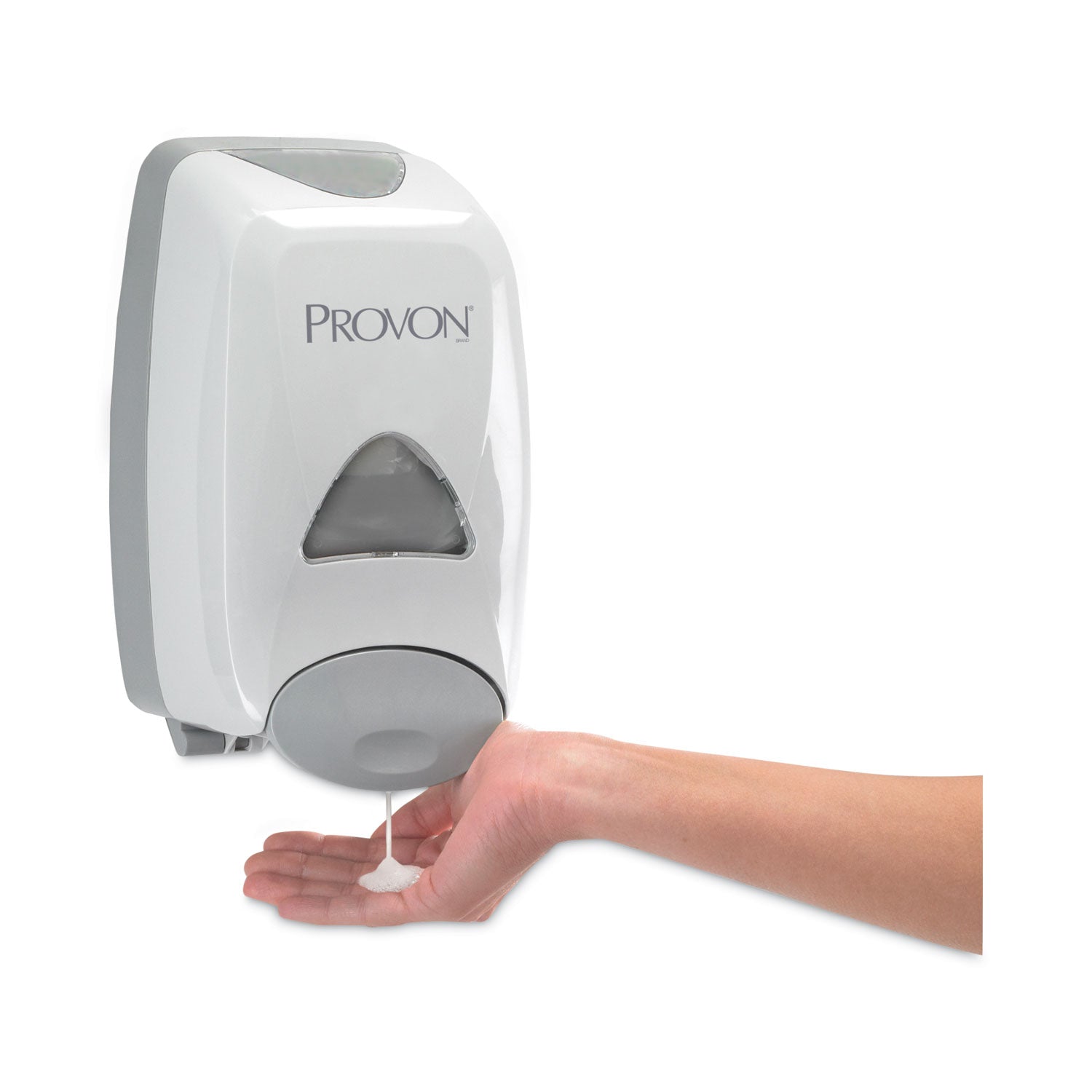 Provon FMX-12 Foam Soap Dispenser - Manual - 1.32 quart Capacity - Key Lock, Soft Push, Wall Mountable - Dove Gray - 6 / Carton - 4