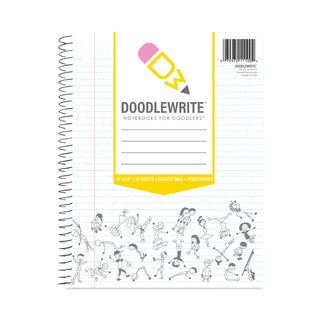 DoodleWrite Notebooks, 1-Subject, Wide/Legal Rule, White Cover, (50) Sheets, 24/Carton, Ships in 4-6 Business Days