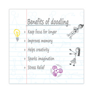 DoodleWrite Notebooks, 1-Subject, Medium/College Rule, White Cover, (60) Sheets, 24/Carton, Ships in 4-6 Business Days
