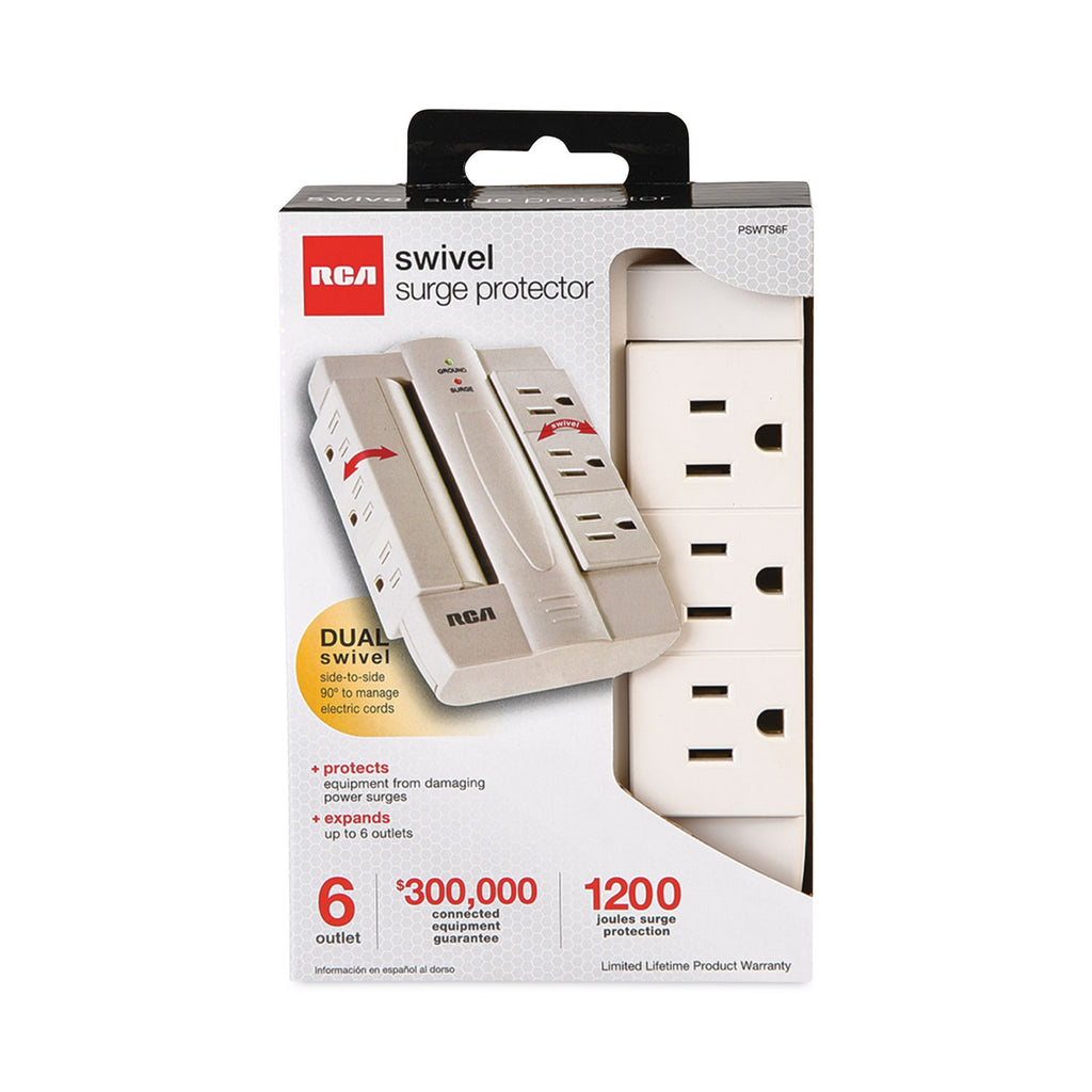 6-outlet-swivel-surge-protector-6-ac-outlets-1200-j-white_voxpswts6fv - 1