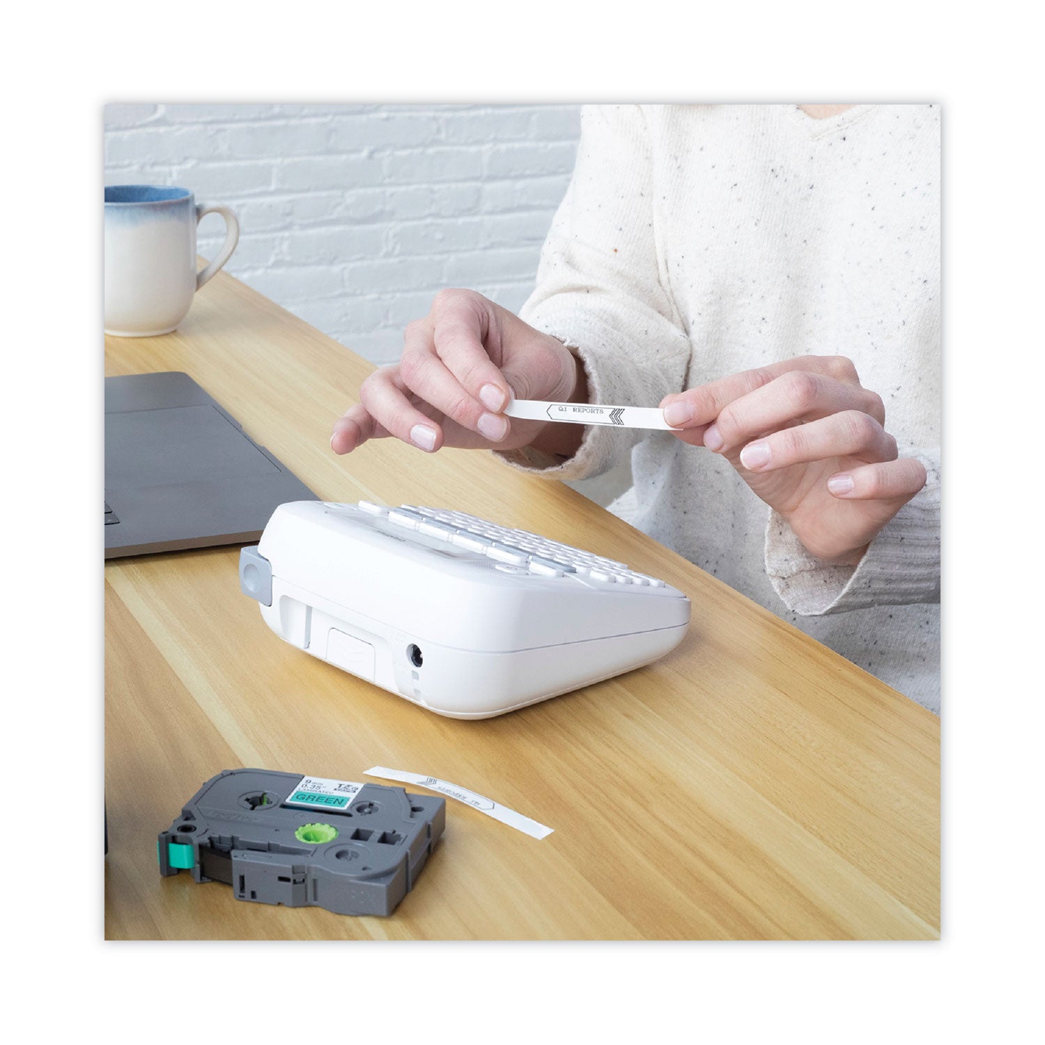 P-Touch PT-D220 Label Maker, 2 Lines, 3.9 x 9.3 x 10.2