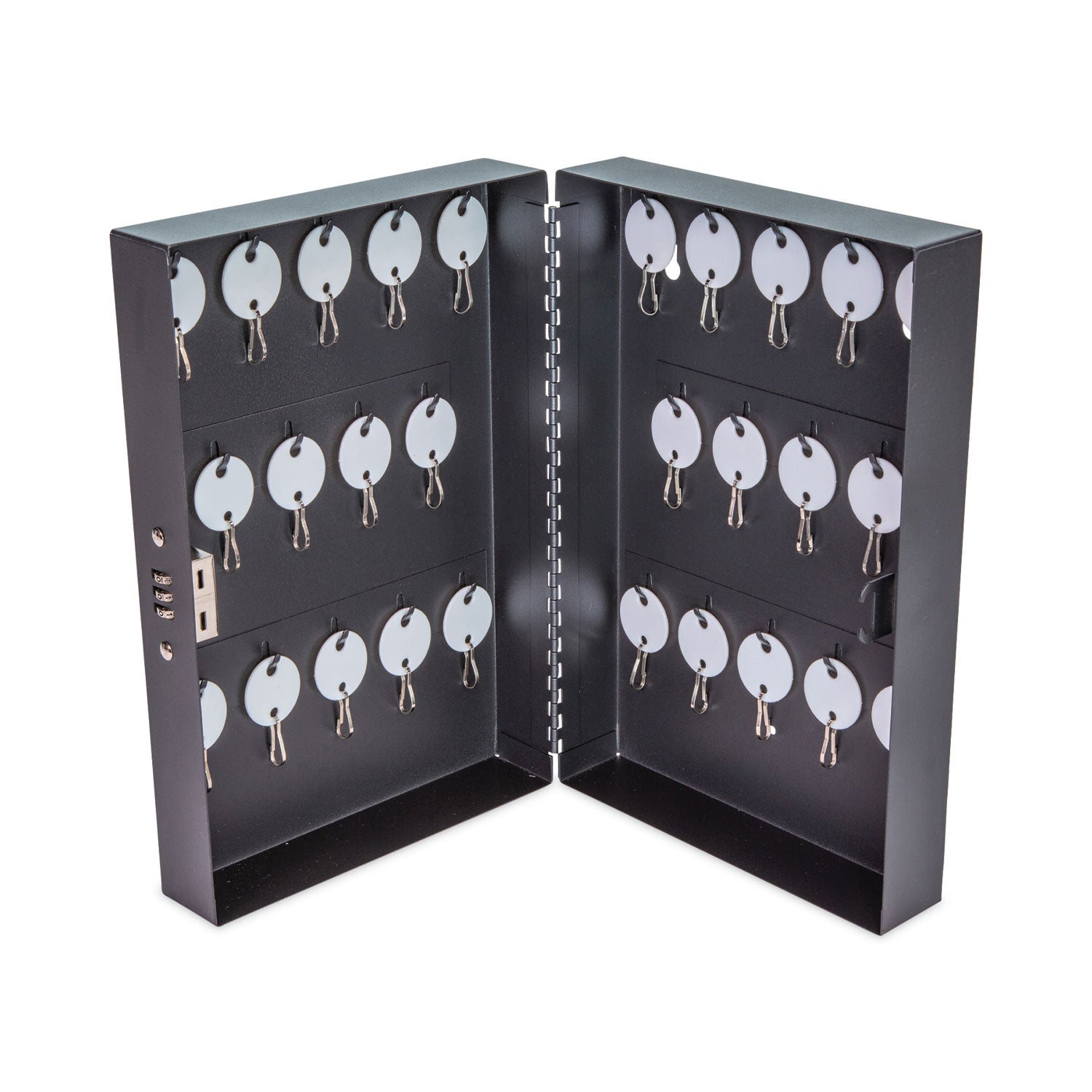 combination-lockable-key-cabinet-28-key-metal-black-775-x-325-x-115_cnk500127 - 1