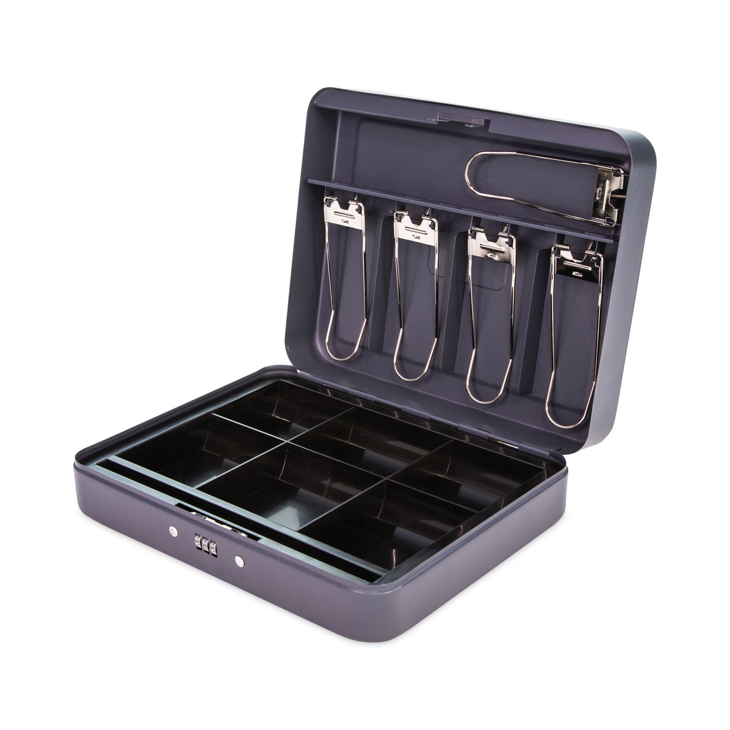 cash-box-with-combination-lock-6-compartments-118-x-95-x-32-charcoal_cnk500128 - 2