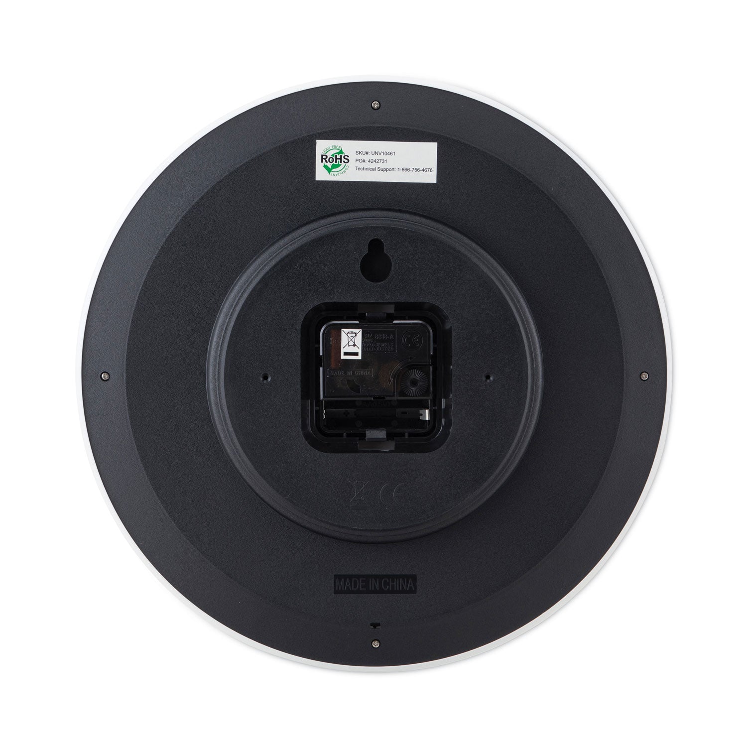 whisper-quiet-clock-12-overall-diameter-white-case-1-aa-sold-separately_unv10461 - 4