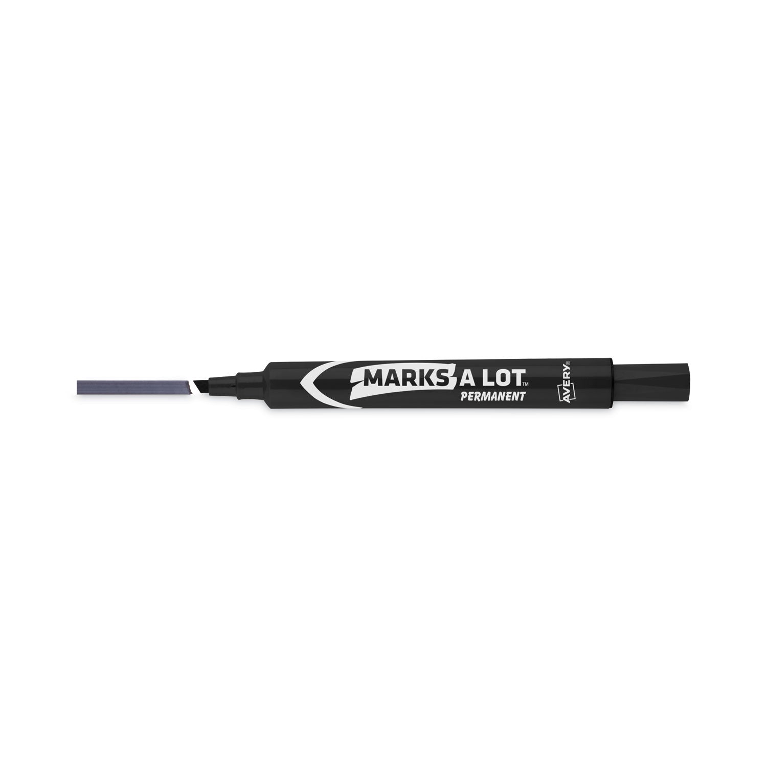 MARKS A LOT Large Desk-Style Permanent Marker, Broad Chisel Tip, Black, Dozen (8888) - 