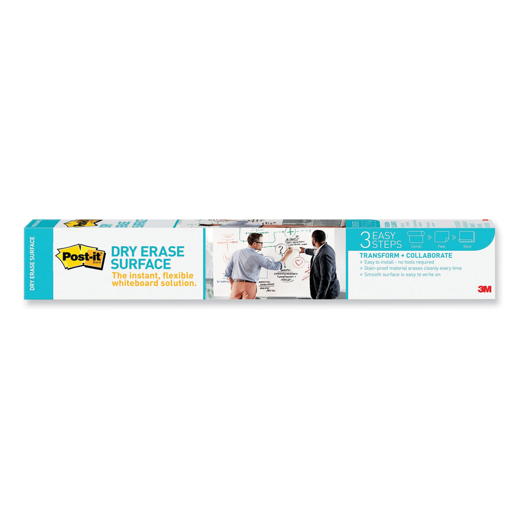 Dry Erase Surface with Adhesive Backing, 36 x 24, White Surface - 