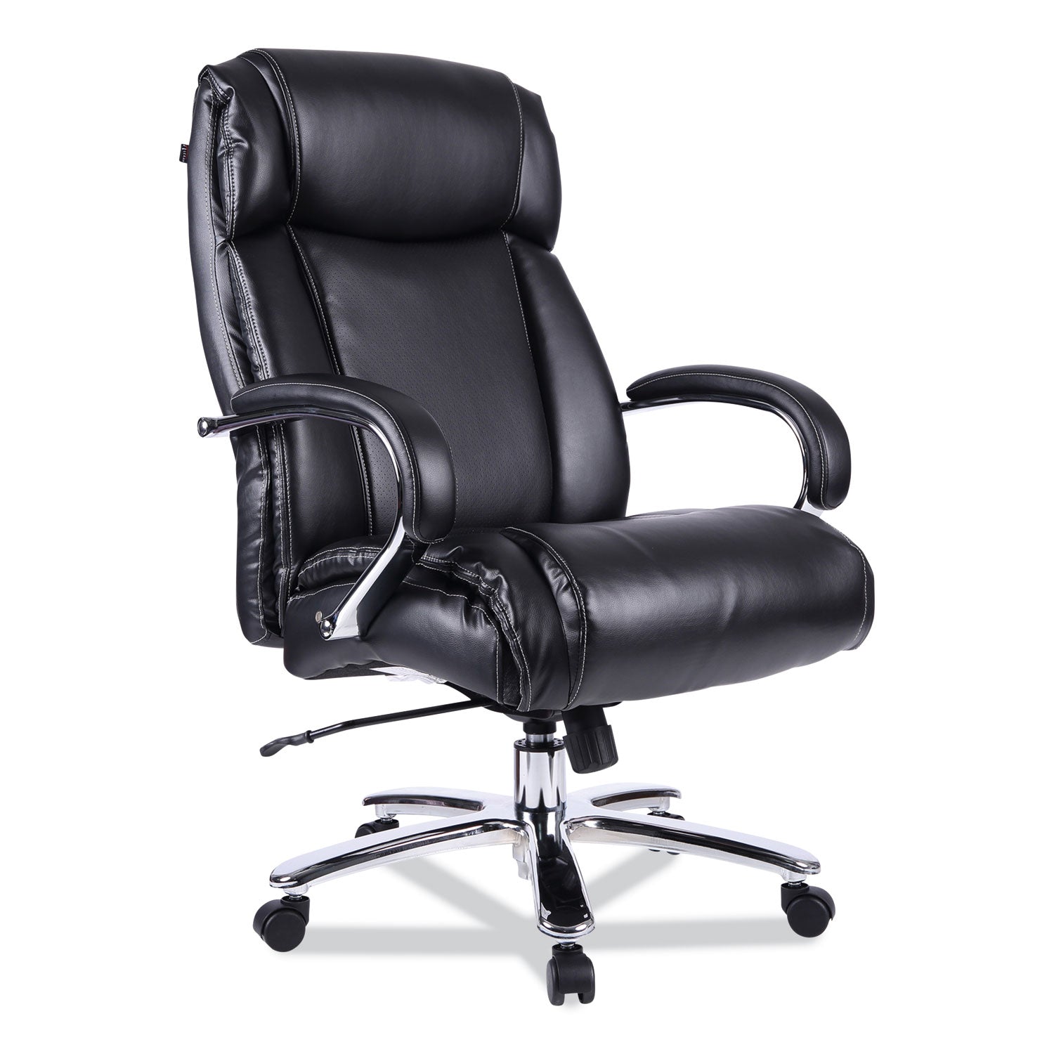 alera-maxxis-series-big-tall-bonded-leather-chair-supports-500-lb-2142-to-25-seat-height-black-seat-back-chrome-base_alems4419 - 1