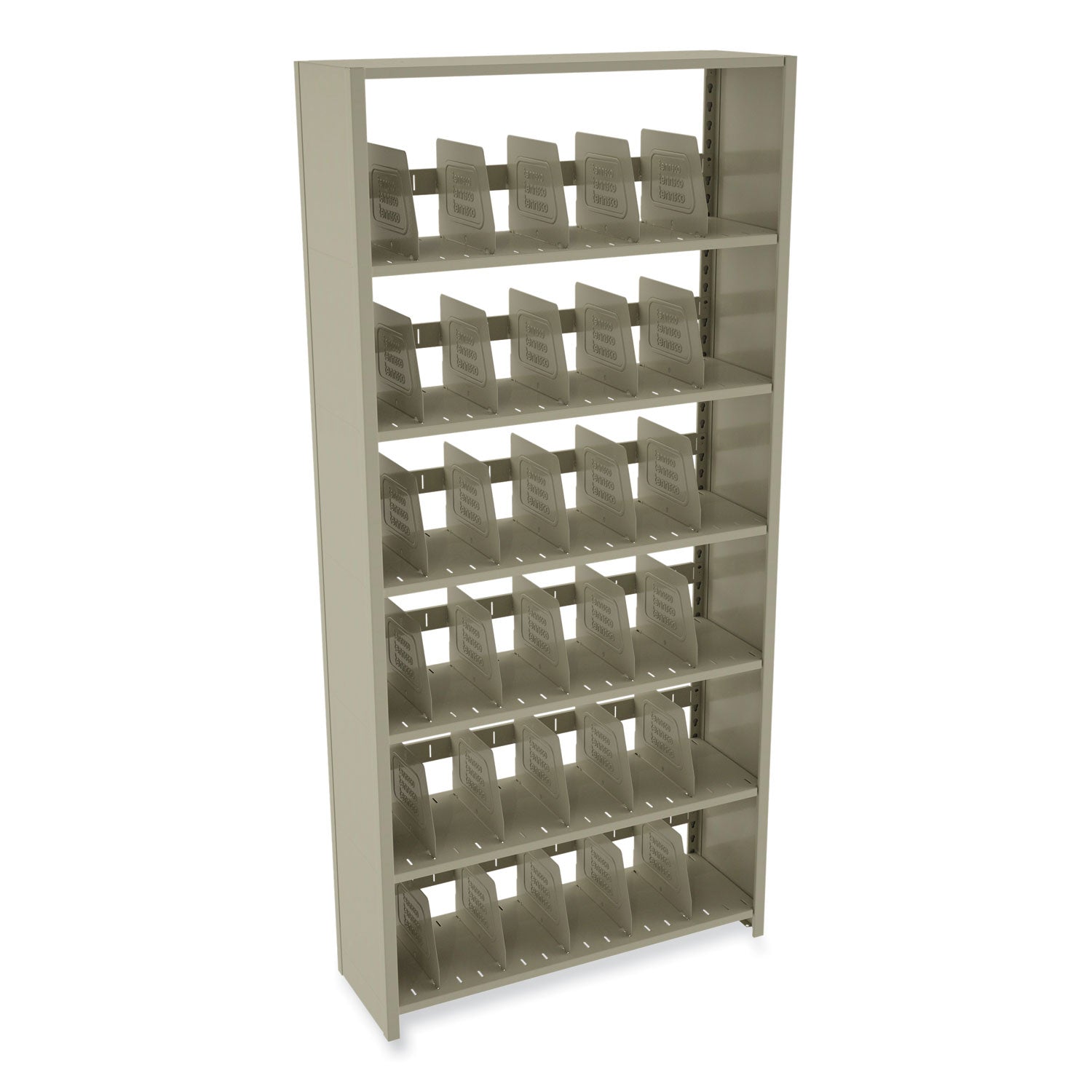 Snap-Together Steel Six-Shelf Closed Starter Set, 36w x 12d x 76h, Sand - 