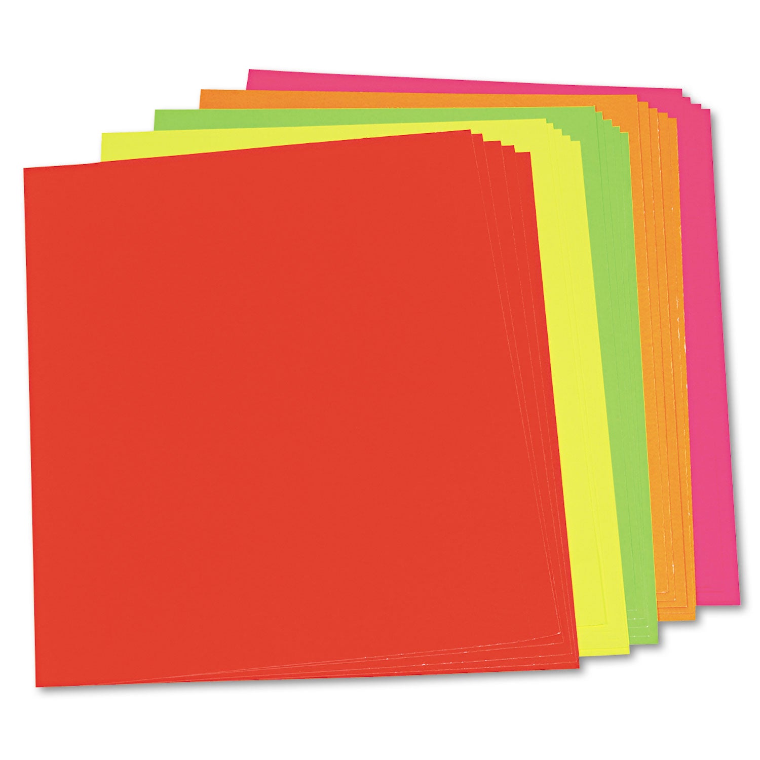 Neon Color Poster Board, 22 x 28, Lemon, Lime, Orange, Pink, Red, 25/Carton - 