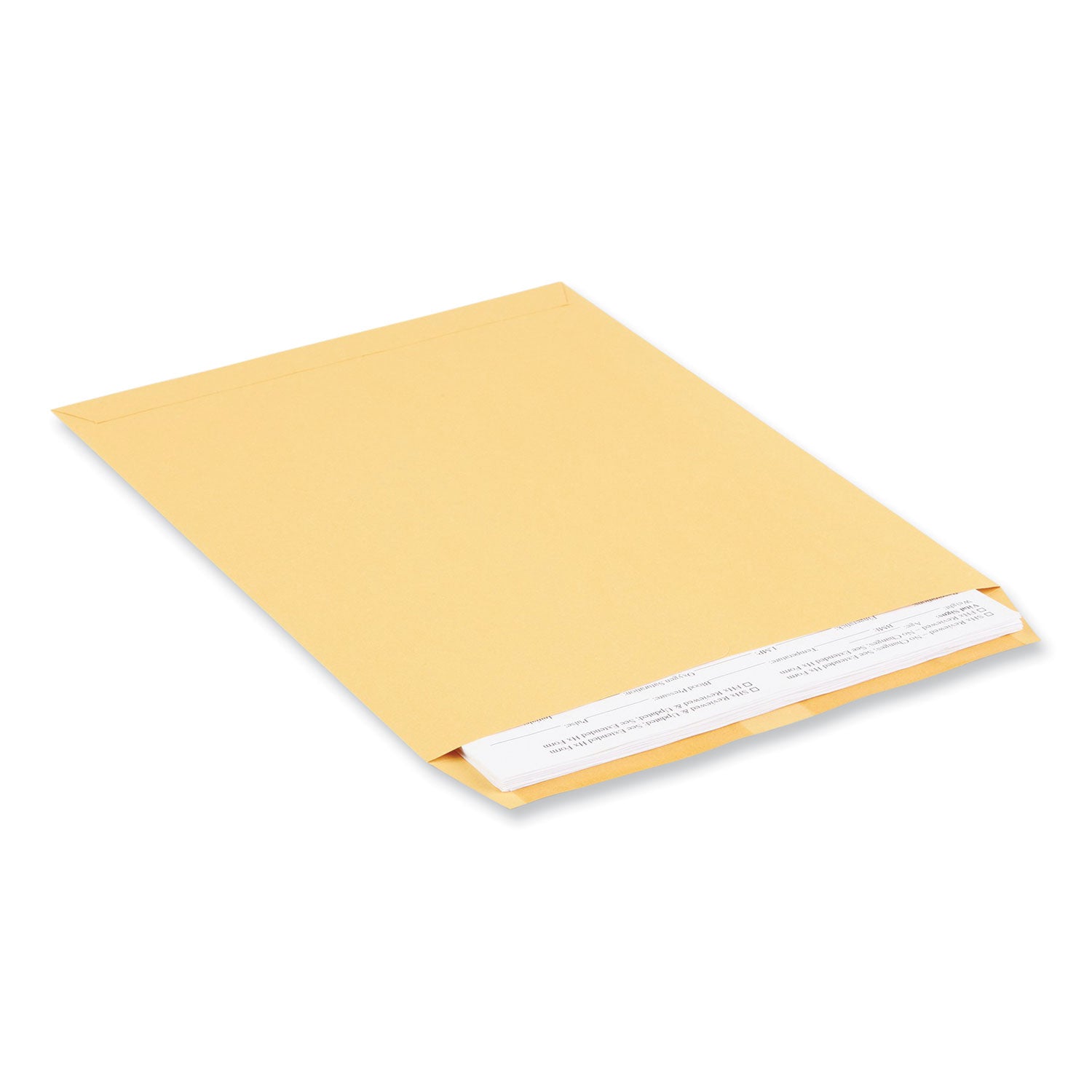 Catalog Envelope, 28 lb Bond Weight Kraft, #12 1/2, Square Flap, Gummed Closure, 9.5 x 12.5, Brown Kraft, 250/Box - 