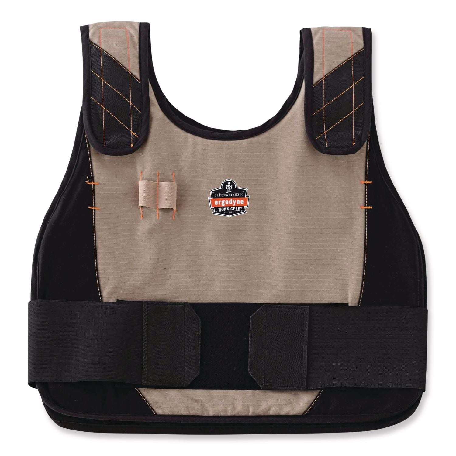 Chill-Its 6215 Premium FR Phase Change Cooling Vest w/ Packs, Modacrylic Cotton, Small/Med, Khaki, Ships in 1-3 Business Days