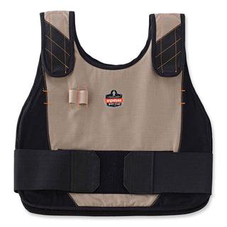 Chill-Its 6225 Premium FR Phase Change Cooling Vest, Modacrylic Cotton, Small/Medium, Khaki, Ships in 1-3 Business Days