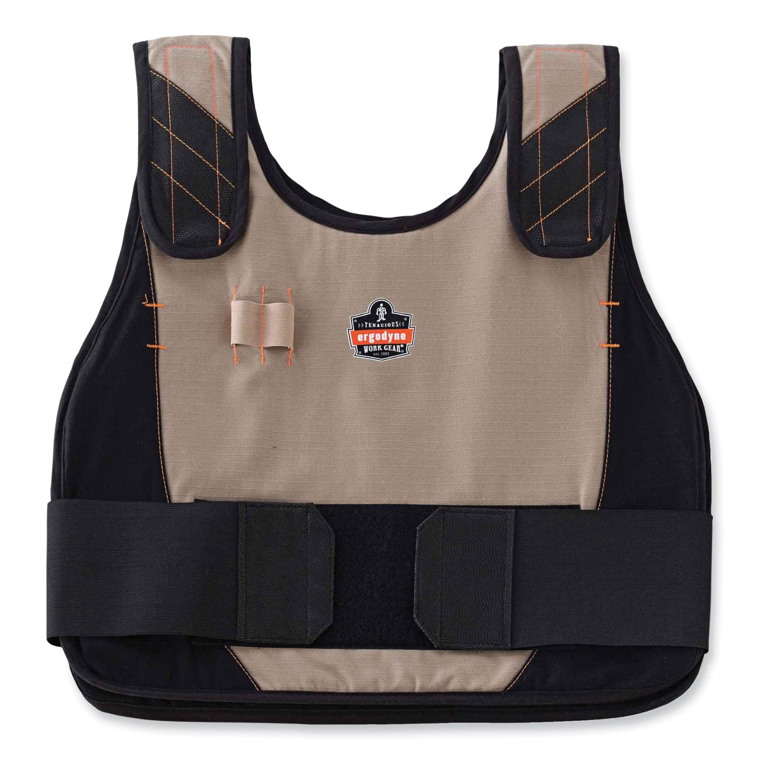 Chill-Its 6225 Premium FR Phase Change Cooling Vest, Modacrylic Cotton, Small/Medium, Khaki, Ships in 1-3 Business Days