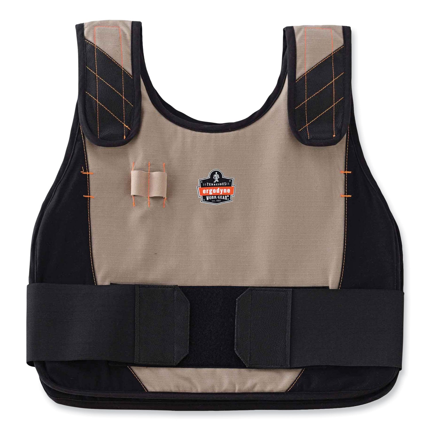Chill-Its 6225 Premium FR Phase Change Cooling Vest, Modacrylic Cotton, Small/Medium, Khaki, Ships in 1-3 Business Days