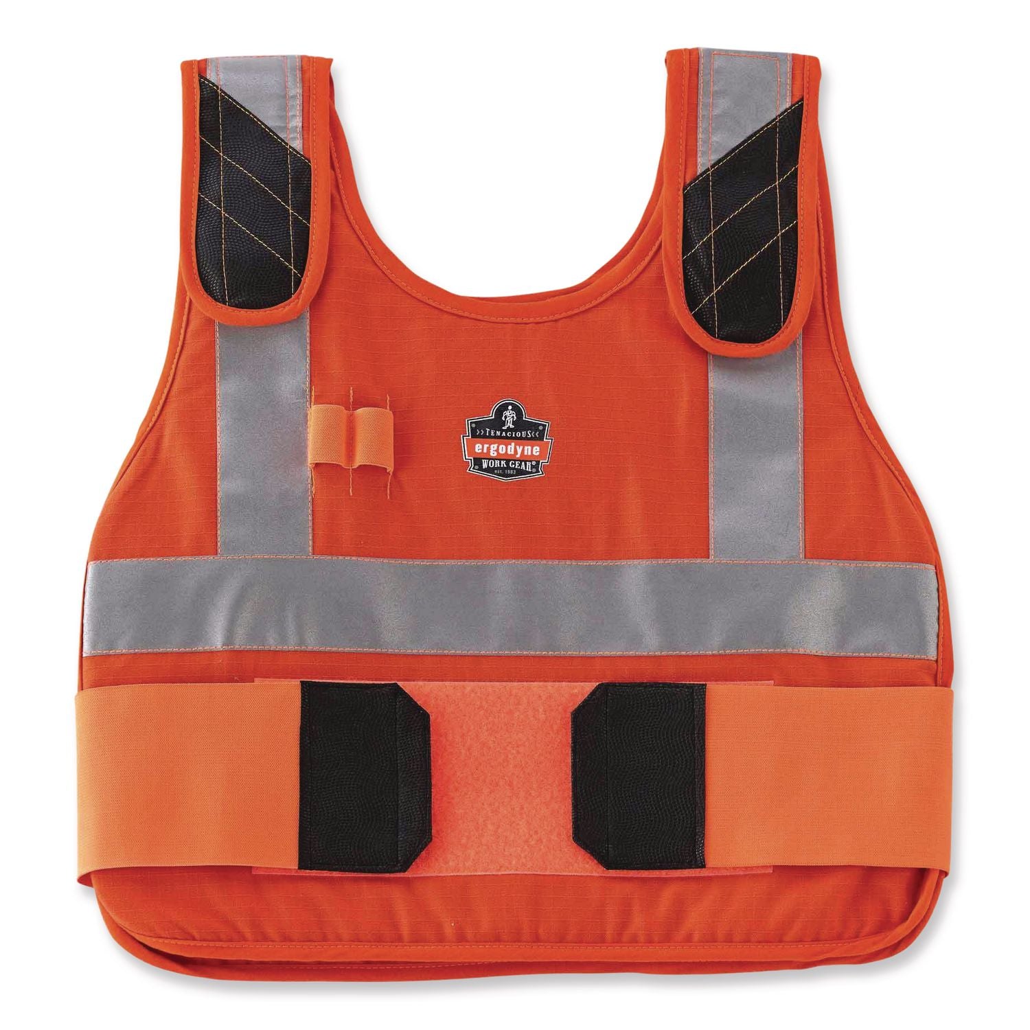 Chill-Its 6215 Premium FR Phase Change Cooling Vest w/Packs, Modacrylic Cotton, Large/XL, Orange, Ships in 1-3 Business Days