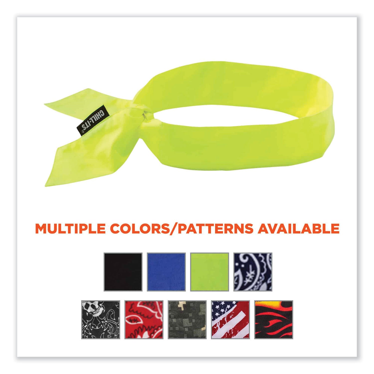 chill-its-6700-cooling-bandana-polymer-tie-headband-one-size-fits-most-lime-ships-in-1-3-business-days_ego12301 - 5