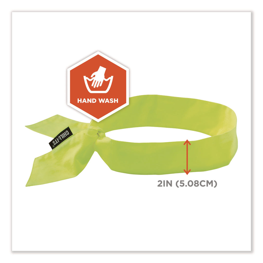 Chill-Its 6700 Cooling Bandana Polymer Tie Headband, One Size Fits Most, Lime, Ships in 1-3 Business Days