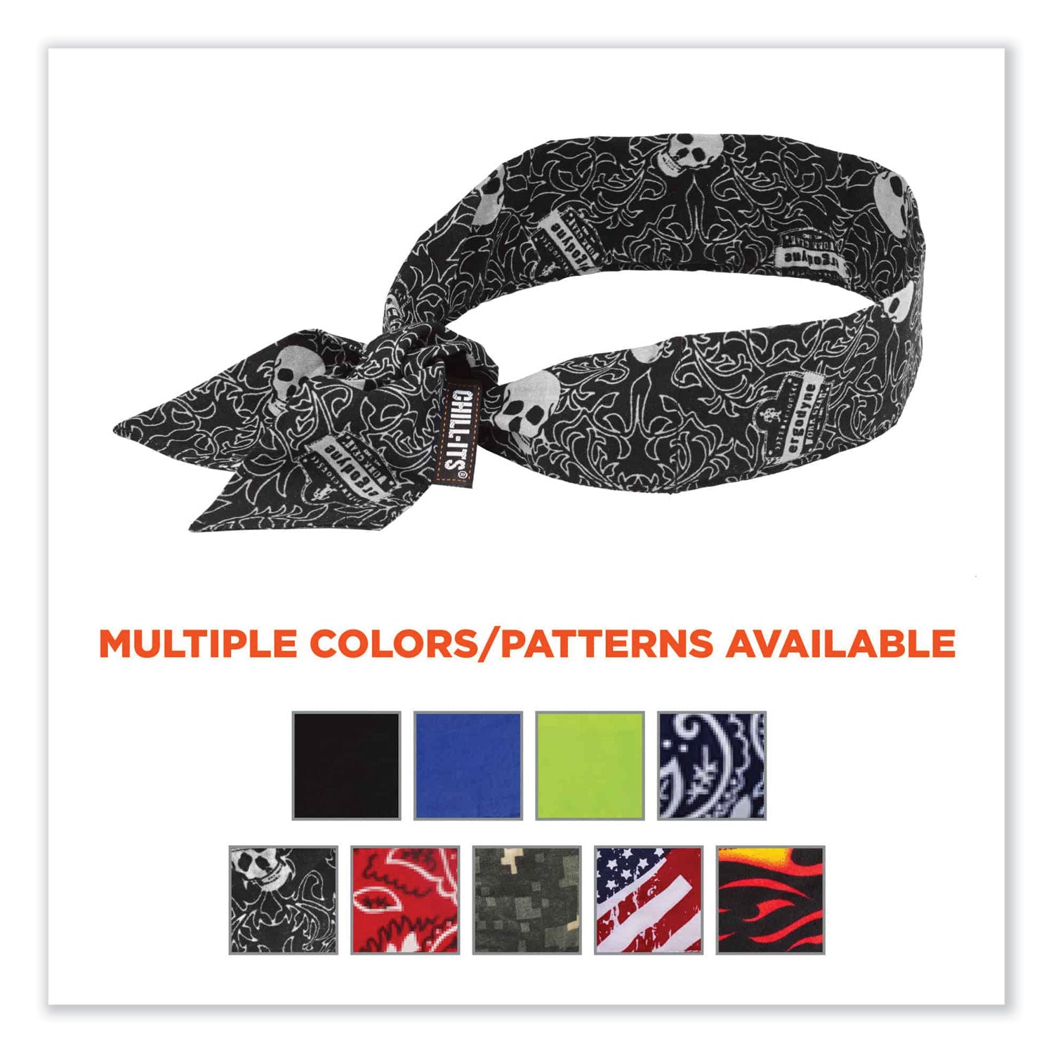 chill-its-6700-cooling-bandana-polymer-tie-headband-one-size-fits-most-skulls-ships-in-1-3-business-days_ego12329 - 5
