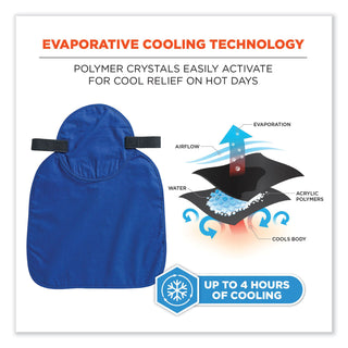 Chill-Its 6717 Cooling Hard Hat Pad and Neck Shade - Polymers, 12.5 x 9.75, Blue, Ships in 1-3 Business Days