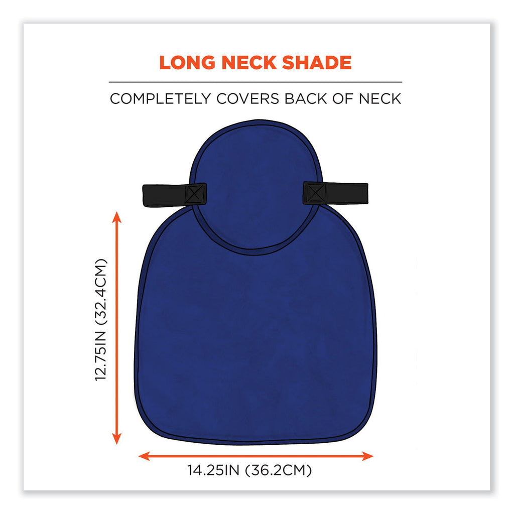 Chill-Its 6717 Cooling Hard Hat Pad and Neck Shade - Polymers, 12.5 x 9.75, Blue, Ships in 1-3 Business Days