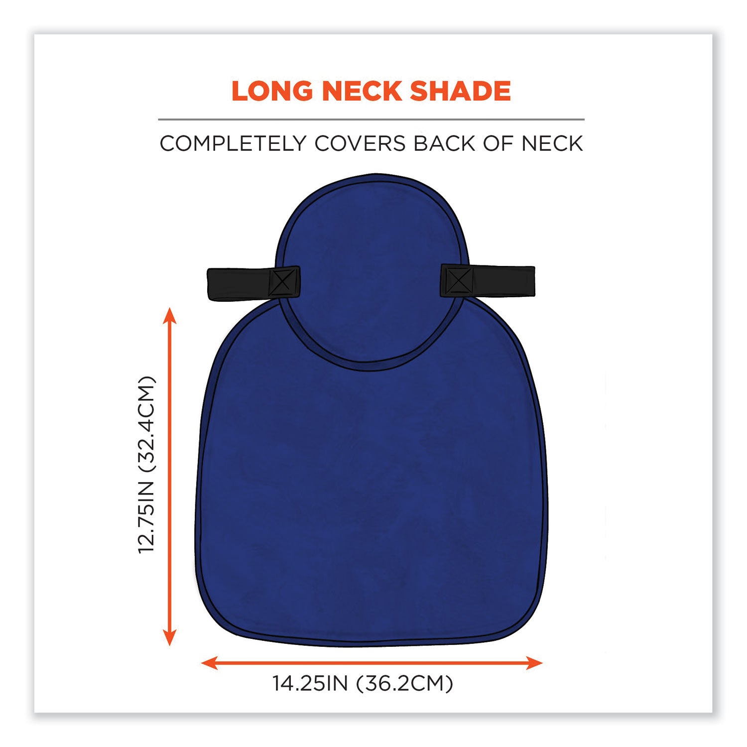 Chill-Its 6717 Cooling Hard Hat Pad and Neck Shade - Polymers, 12.5 x 9.75, Blue, Ships in 1-3 Business Days