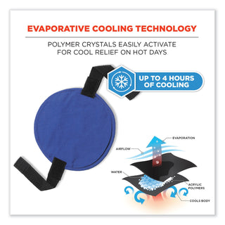Chill-Its 6715 Hard Hat Cooling Pad - Polymers, 7 x 6.5, Blue, Ships in 1-3 Business Days
