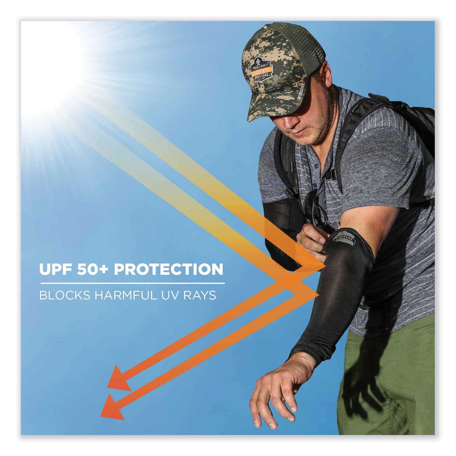 Chill-Its 6690 Performance Knit Cooling Arm Sleeve, Polyester/Spandex, Medium, Black, 2 Sleeves, Ships in 1-3 Business Days