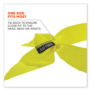 Chill-Its 6702 Cooling Embedded Polymers Tie Bandana, One Size Fits Most, Lime, Ships in 1-3 Business Days