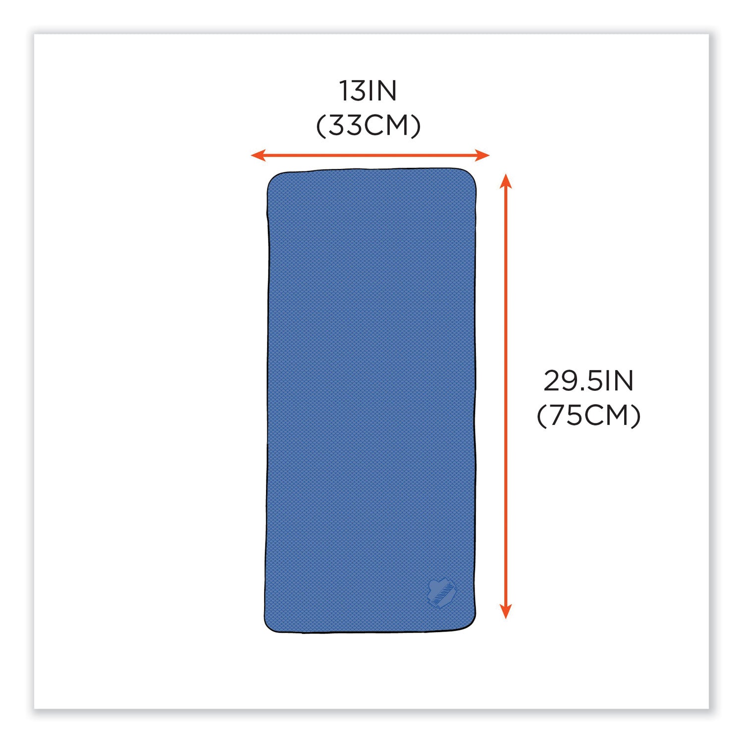 Chill-Its 6602 Evaporative PVA Cooling Towel, 29.5 x 13, One Size Fits Most, PVA, Blue, 50/Pack, Ships in 1-3 Business Days