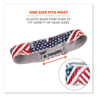 Chill-Its 6605 High-Performance Cotton Terry Cloth Sweatband, One Size, Stars and Stripes, Ships in 1-3 Business Days