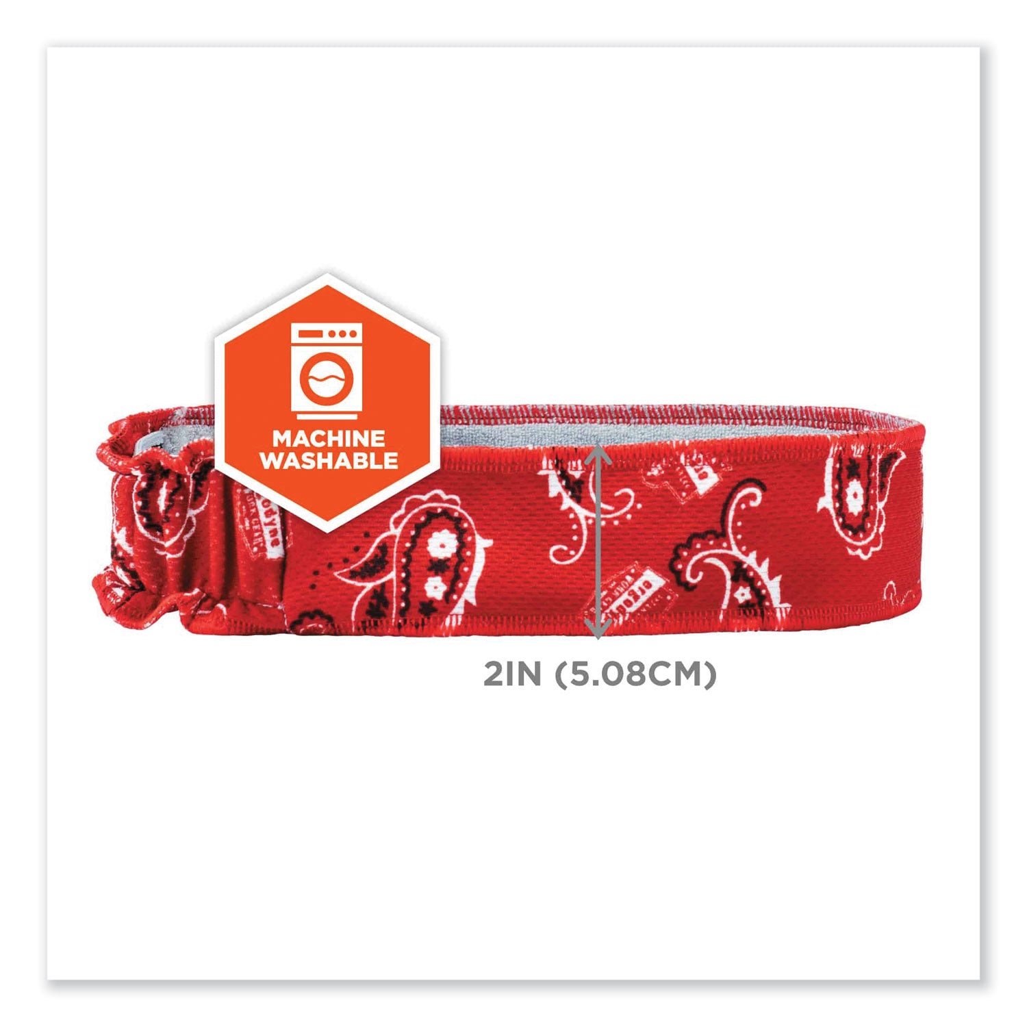 chill-its-6605-high-performance-cotton-terry-cloth-sweatband-one-size-fits-most-red-western-ships-in-1-3-business-days_ego12423 - 6