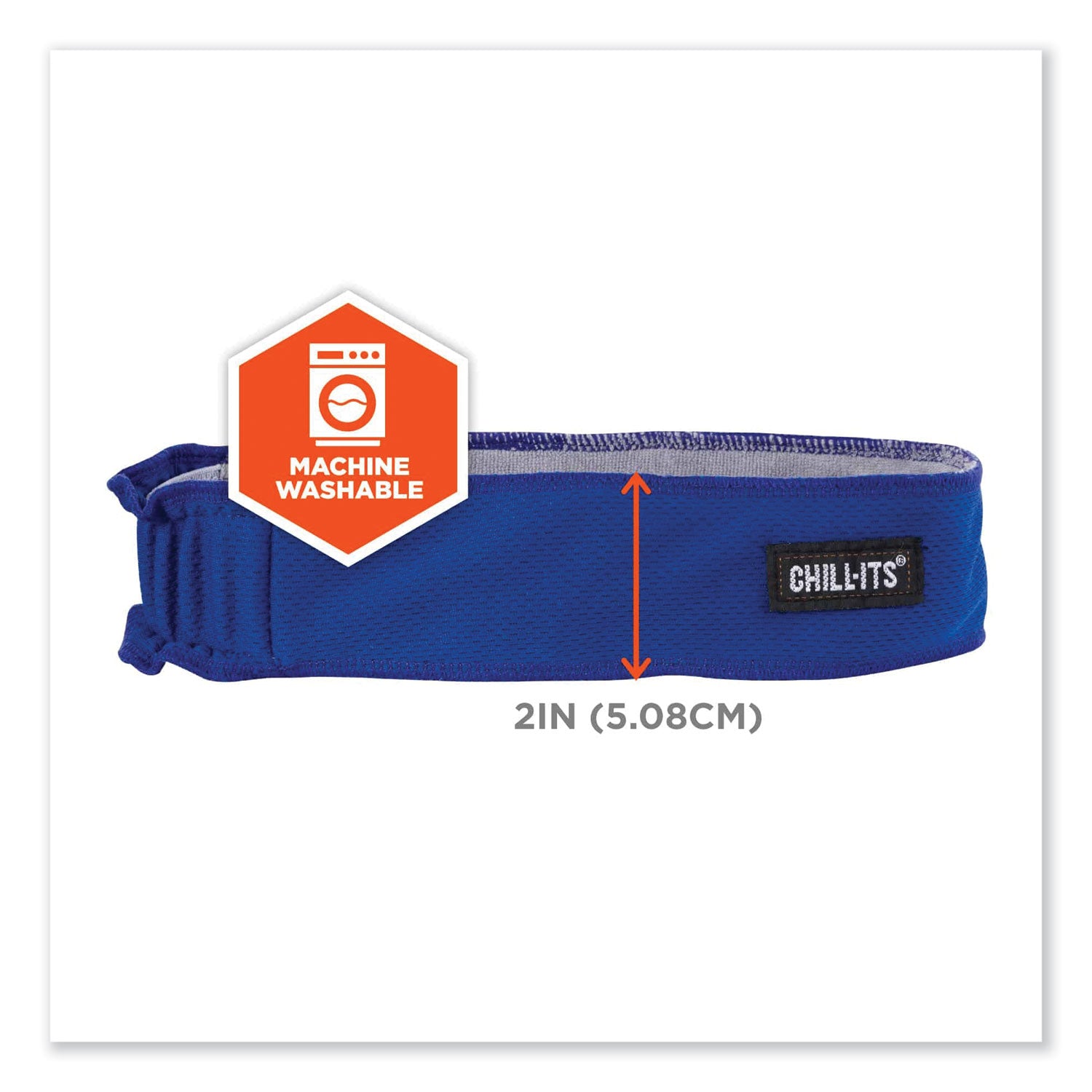 Chill-Its 6605 High-Perform Terry Cloth Sweatband, Cotton Terry Cloth, One Size Fits Most, Blue, Ships in 1-3 Business Days
