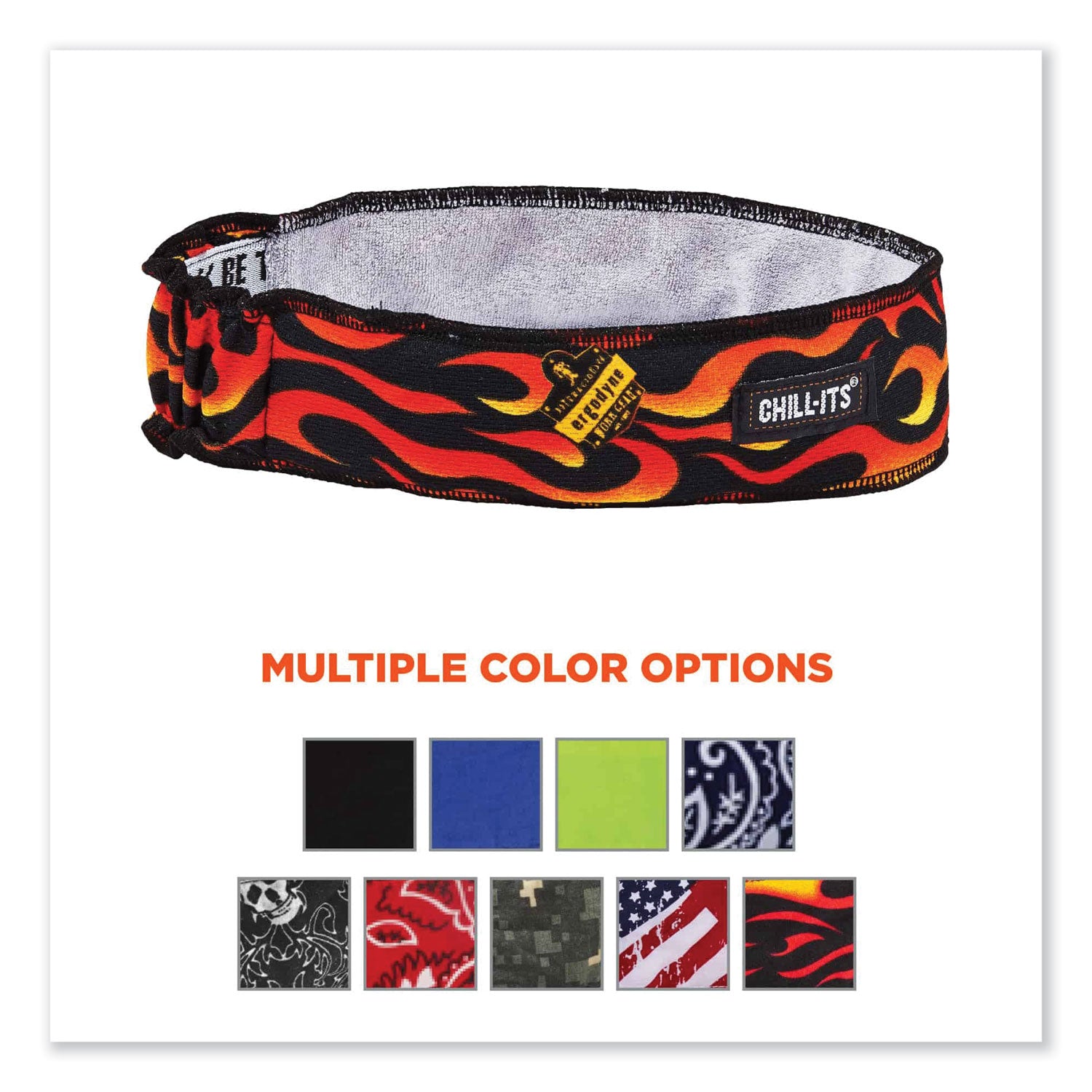 chill-its-6605-high-performance-terry-cloth-sweatband-cotton-terry-cloth-one-size-flames-ships-in-1-3-business-days_ego12429 - 5