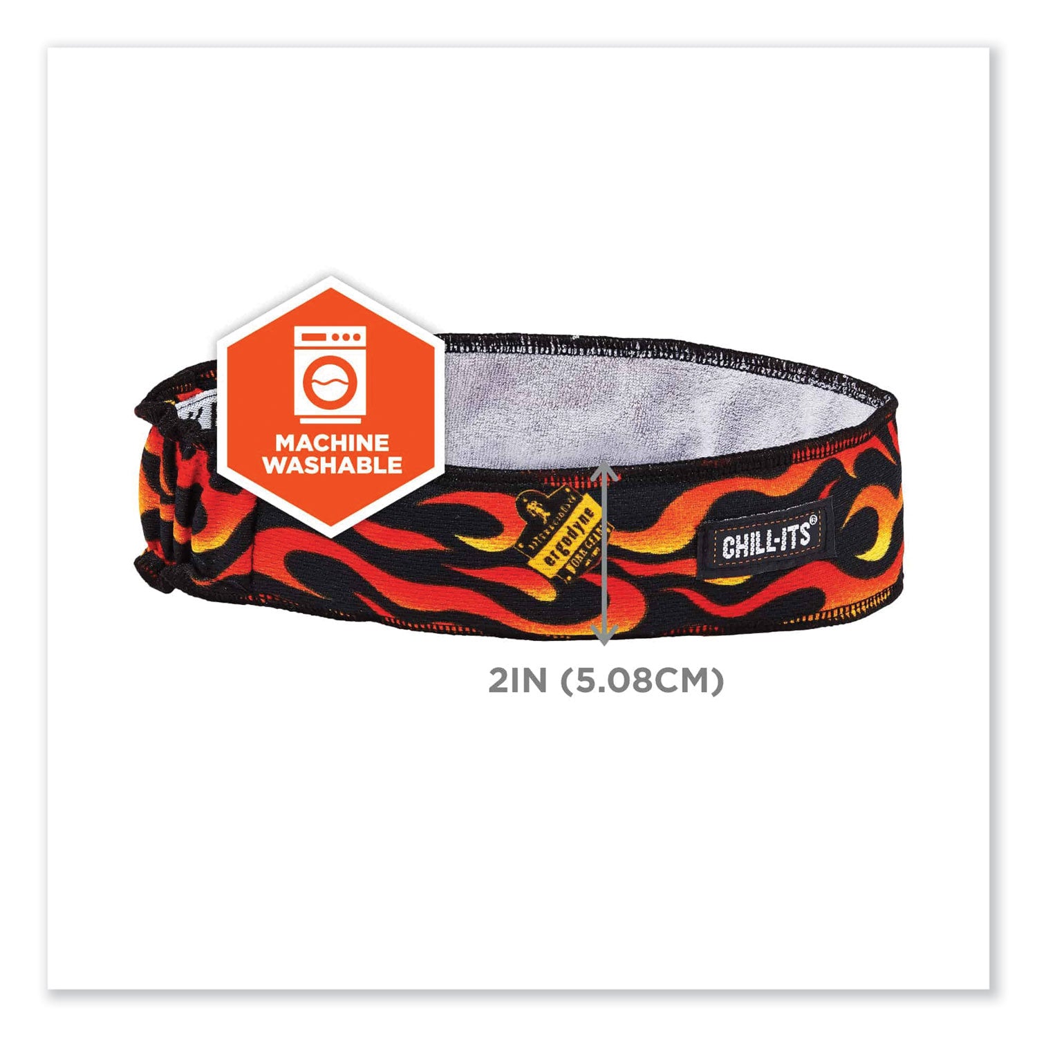 chill-its-6605-high-performance-terry-cloth-sweatband-cotton-terry-cloth-one-size-flames-ships-in-1-3-business-days_ego12429 - 6