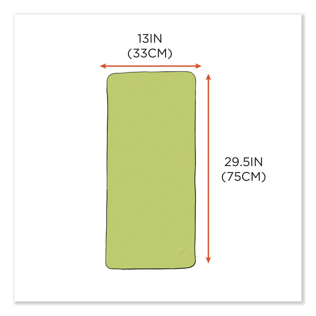 Chill-Its 6602 Evaporative PVA Cooling Towel, 29.5 x 13, One Size Fits Most, PVA, Hi-Vis Lime, Ships in 1-3 Business Days