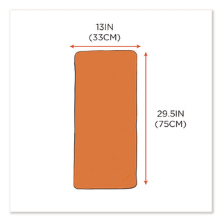 Chill-Its 6602 Evaporative PVA Cooling Towel, 29.5 x 13, One Size Fits Most, PVA, Orange, Ships in 1-3 Business Days
