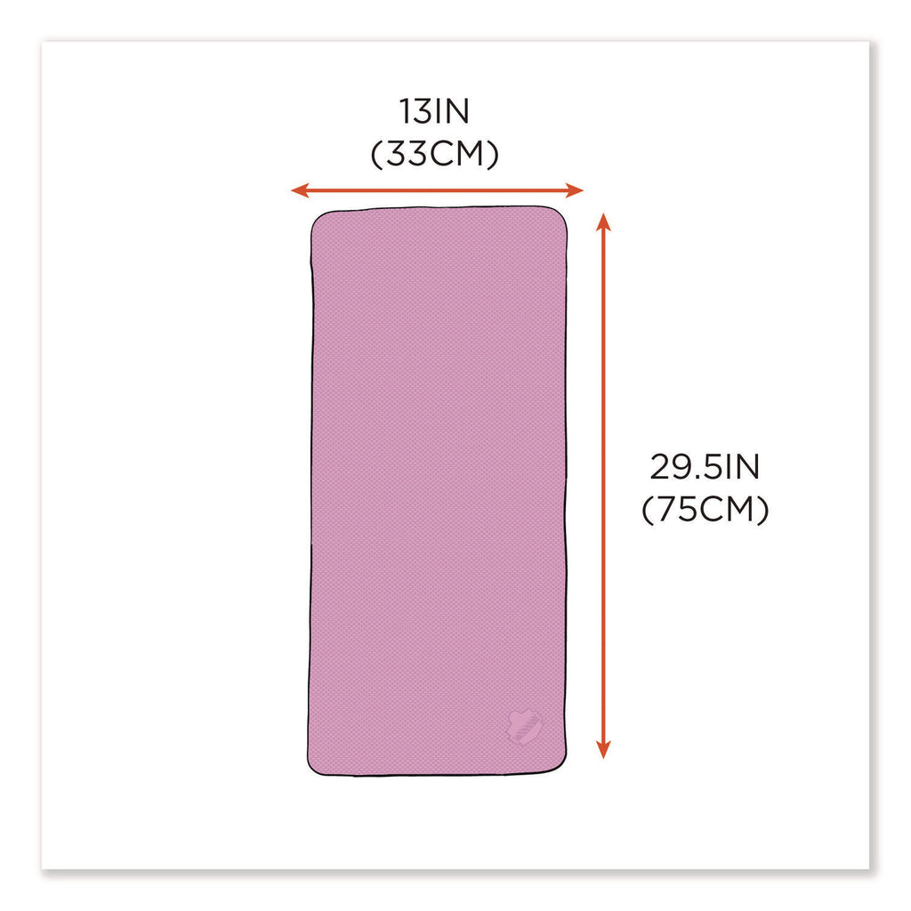 Chill-Its 6602 Evaporative PVA Cooling Towel, 29.5 x 13, One Size Fits Most, PVA, Pink, Ships in 1-3 Business Days