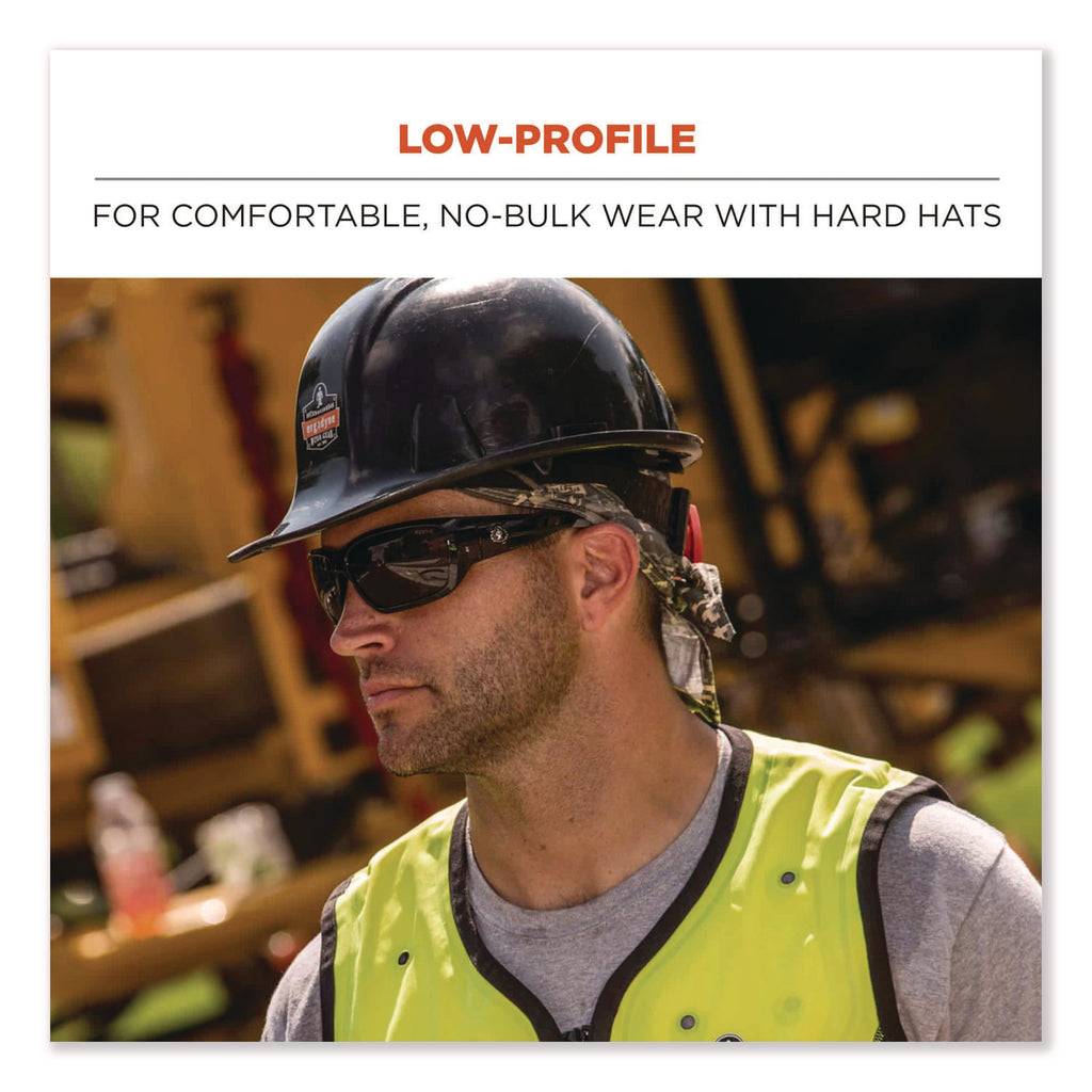 Chill-Its 6615 High-Performance Bandana Doo Rag with Terry Cloth Sweatband, One Size, Black, Ships in 1-3 Business Days