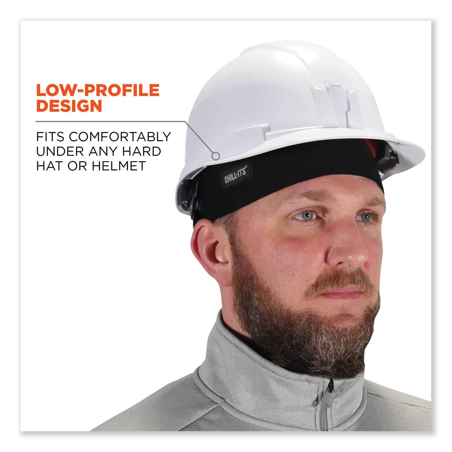 Chill-Its 6630 High-Performance Terry Cloth Skull Cap, Polyester, One Size Fits Most, Black, Ships in 1-3 Business Days