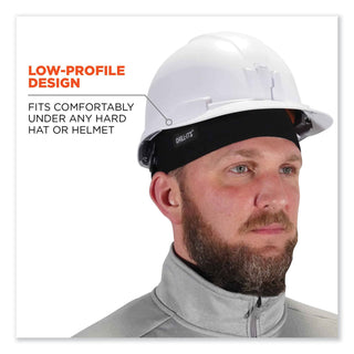 Chill-Its 6630 High-Performance Terry Cloth Skull Cap, Polyester, One Size Fits Most, Black, Ships in 1-3 Business Days