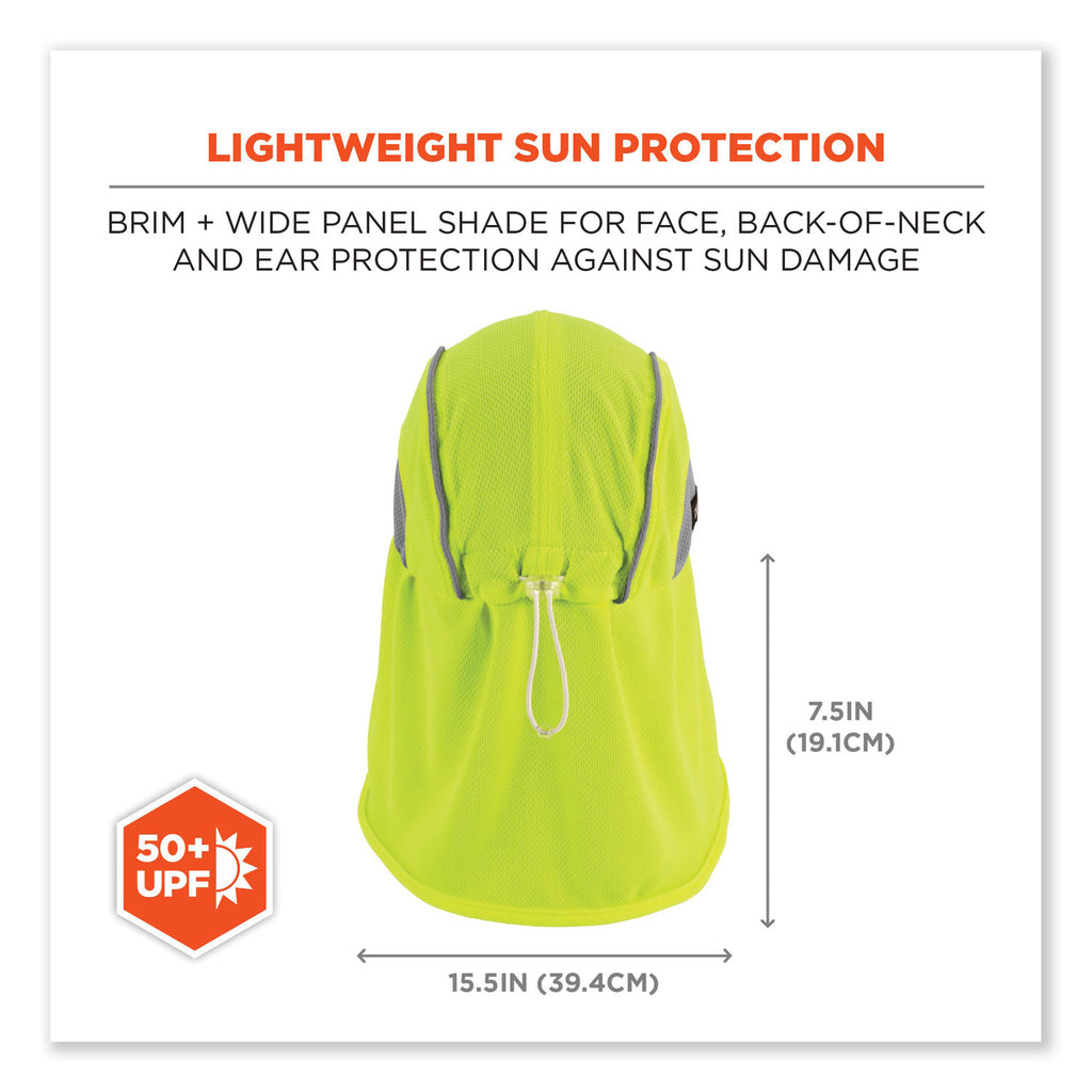 Chill-Its 6650 High-Performance Hat Plus Neck Shade, Polyester, One Size Fits Most, Lime, Ships in 1-3 Business Days