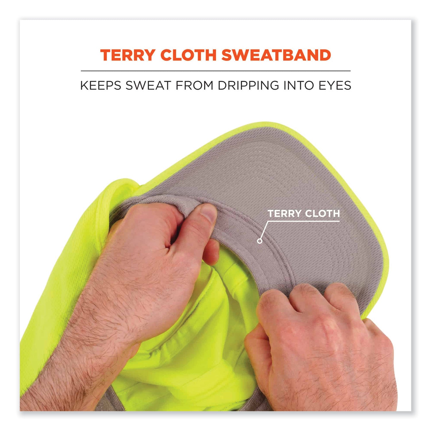 Chill-Its 6650 High-Performance Hat Plus Neck Shade, Polyester, One Size Fits Most, Lime, Ships in 1-3 Business Days