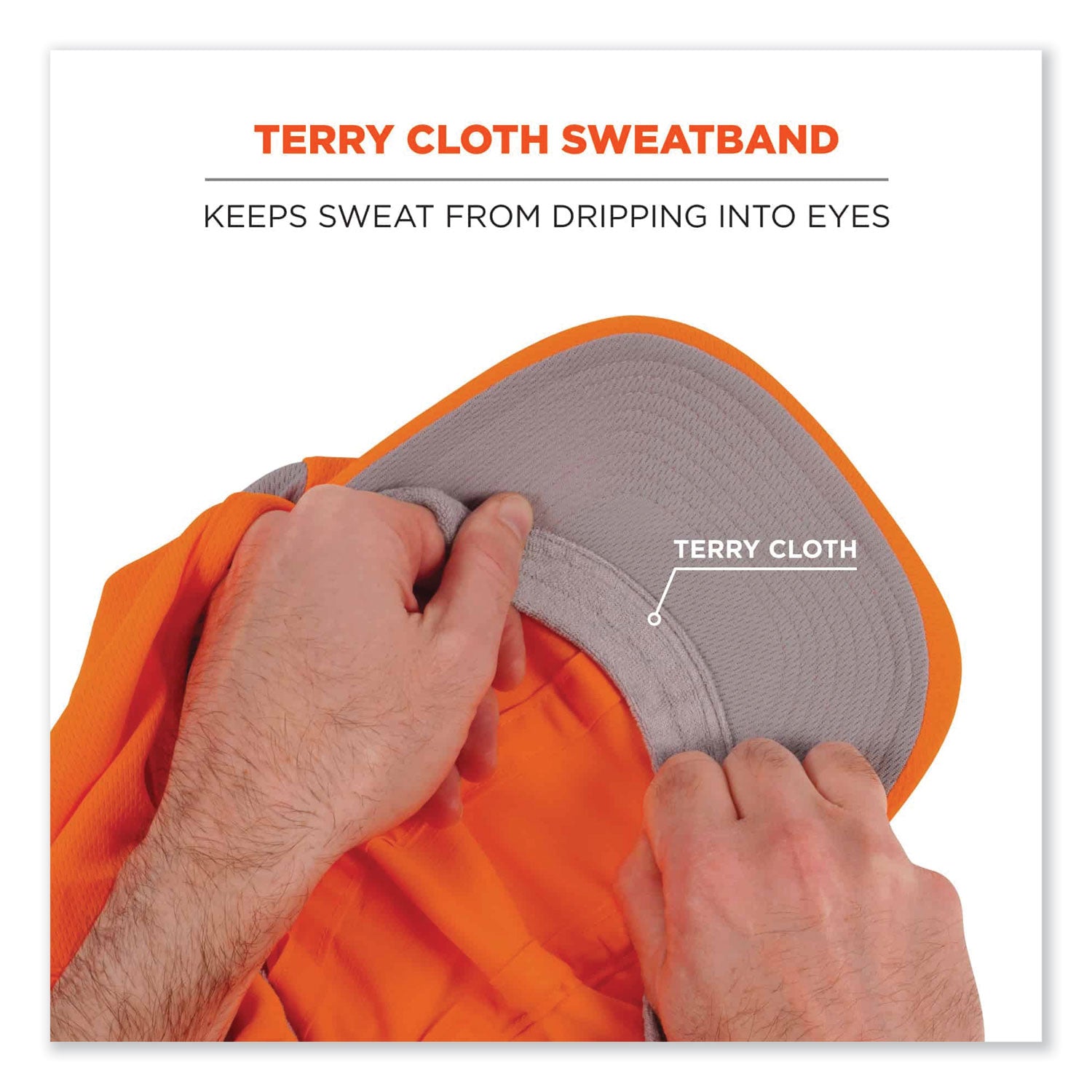 Chill-Its 6650 High-Performance Hat Plus Neck Shade, Polyester, One Size Fits Most, Orange, Ships in 1-3 Business Days