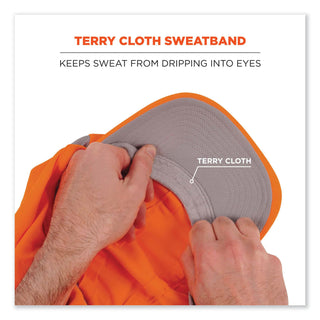 Chill-Its 6650 High-Performance Hat Plus Neck Shade, Polyester, One Size Fits Most, Orange, Ships in 1-3 Business Days