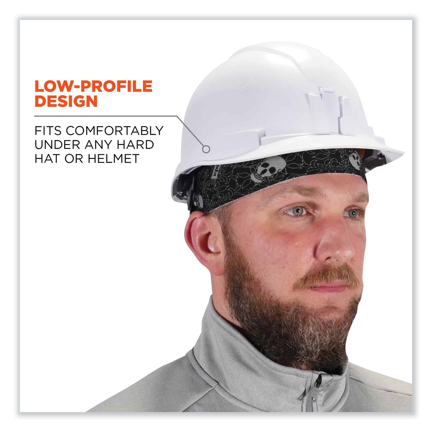 Chill-Its 6630 High-Performance Terry Cloth Skull Cap, Polyester, One Size Fits Most, Skulls, Ships in 1-3 Business Days