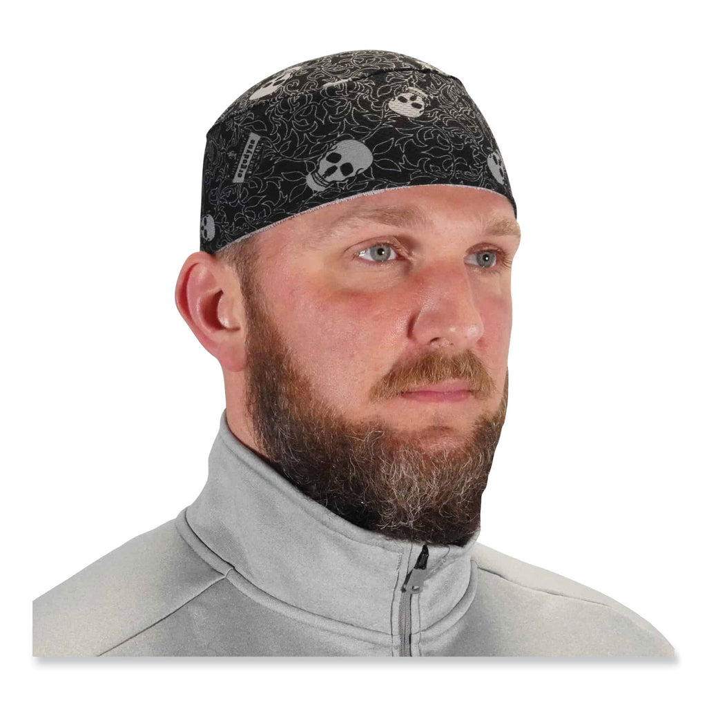 Chill-Its 6630 High-Performance Terry Cloth Skull Cap, Polyester, One Size Fits Most, Skulls, Ships in 1-3 Business Days