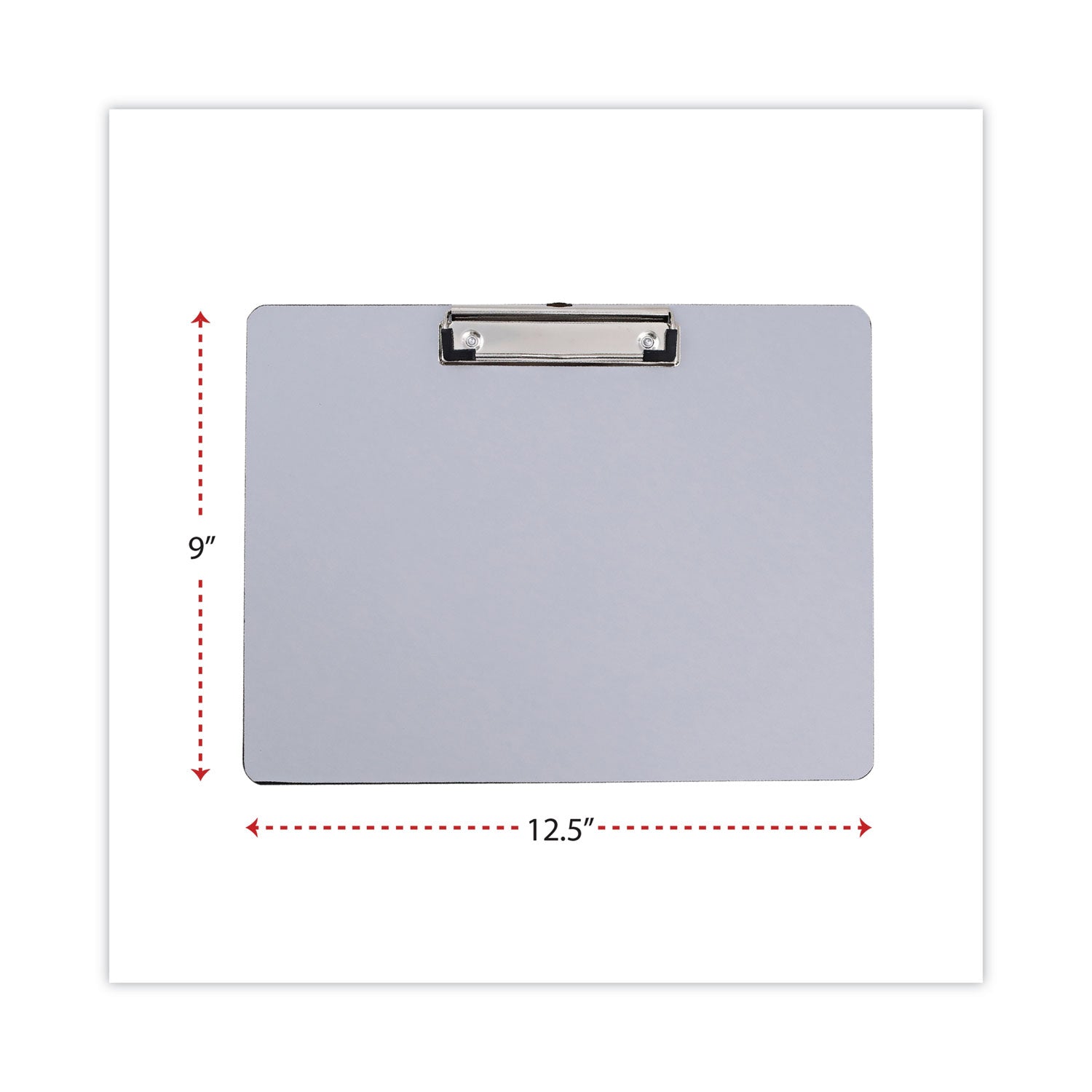 plastic-brushed-aluminum-clipboard-landscape-orientation-05-clip-capacity-holds-11-x-85-sheets-silver_unv40302 - 2