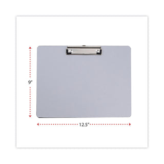 plastic-brushed-aluminum-clipboard-landscape-orientation-05-clip-capacity-holds-11-x-85-sheets-silver_unv40302 - 2